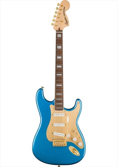 画像1: Squier by Fender　40th Anniversary Stratocaster Gold Edition Lake Placid Blue