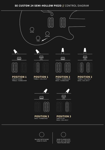 画像9: PRS (Paul Reed Smith) SE Custom 24 Semi-Hollow Piezo Vintage Sunburst 【2024年製】