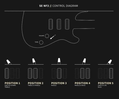 画像9: PRS (Paul Reed Smith)　SE NF3 Maple Ice Blue Metallic 【2024年製】