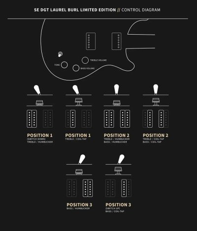 画像9: PRS (Paul Reed Smith) SE DGT Laurel Burl Limited Edition McCarty Tobacco Burst  【2024年製】