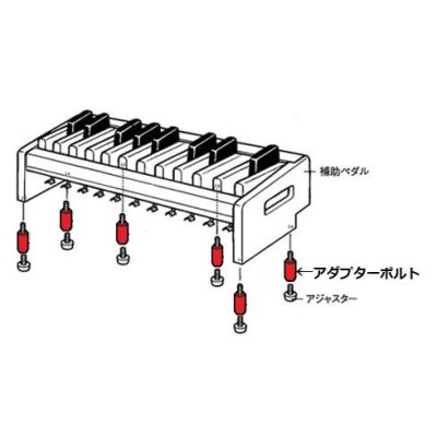 画像2: YAMAHA　エレクトーン用補助ペダル鍵盤 PK-2用 アダプターボルト PK2BLT