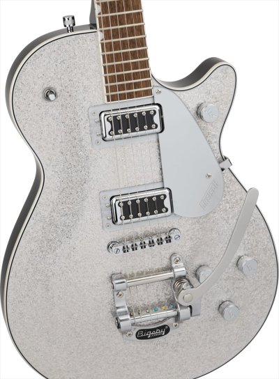 画像4: Gretsch G5230T Electromatic Sparkle Jet FT Single-Cut with Bigsby, Laurel Fingerboard, Silver Sparkle