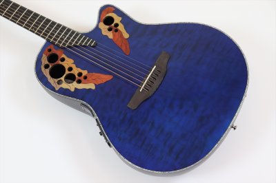 画像8: Ovation Celebrity Elite Plus CE44P-8TQ Blue Transparent Quilt