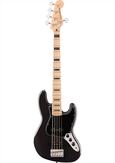 画像1: Squier by Fender　Affinity Series Active Jazz Bass V Black Metallic