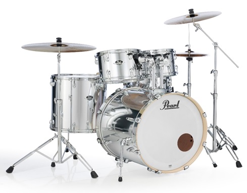 Pearl ドラムセット Exx725s C 49 Mirror Chrome ドラムマッド付き