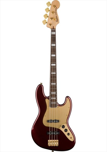 画像1: Squier by Fender　40th Anniversary Jazz Bass Gold Edition Ruby Red Metallic (1)