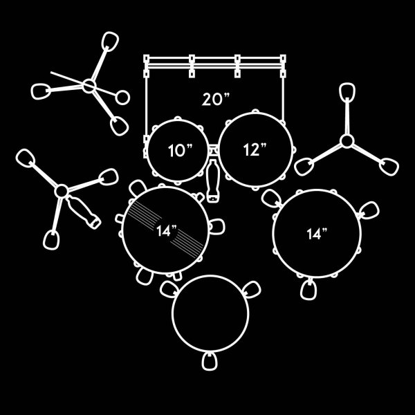 画像2: Pearl SESSION STUDIO SELECT STS805S/C-D #315 Antique Crimson Burst 【ドラムマット付属】 (2)