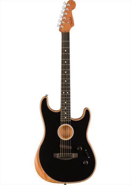 画像1: Fender　American Acoustasonic Stratocaster Black (1)