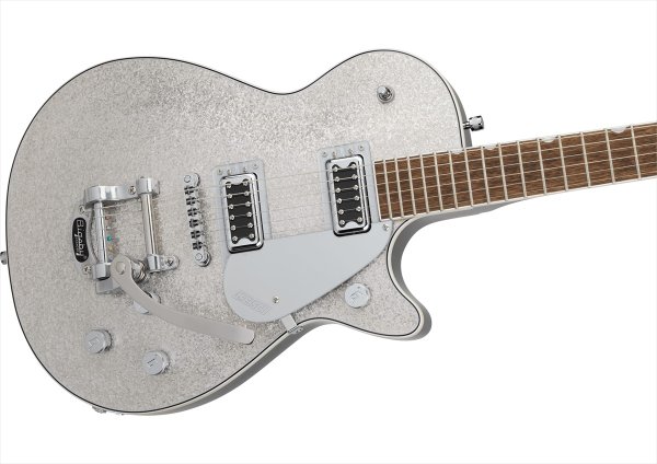 画像3: Gretsch G5230T Electromatic Sparkle Jet FT Single-Cut with Bigsby, Laurel Fingerboard, Silver Sparkle (3)