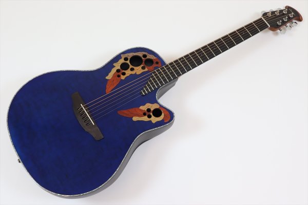 画像2: Ovation Celebrity Elite Plus CE44P-8TQ Blue Transparent Quilt (2)