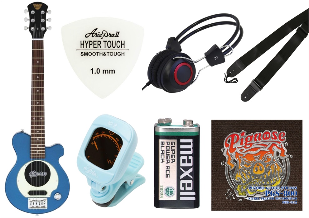 Pipnose ピグノーズ PGG-200 ミニギター 専用ソフトケース付き